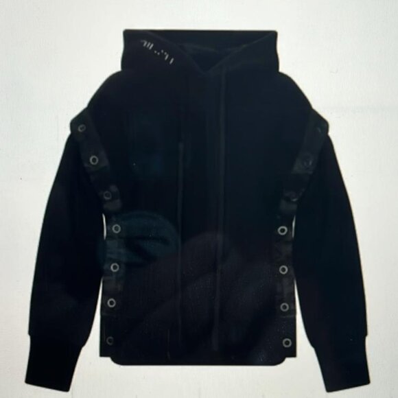 Ben Taverniti Unravel Project Black Hoodie Sweatshirt Vest size Large - Picture 1 of 15